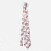 Wasserfarben-Rose Hydrangeas Neck Tie Krawatte (Rückseite)