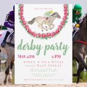 Wasserfarben Rose Jockey Horse Derby Party Einladung