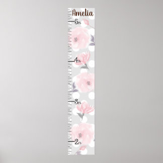 Wasserfarben Rose Wachstumsdiagramm Behalten auf 8 Poster