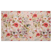 Wasserfarben Rosehips und Rose Blumenrosa ID460 Stoff (Fat Quarter (45,7 x 55,9 cm))