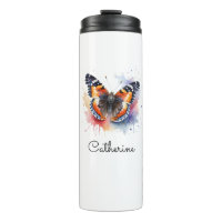 Wasserfarben-Rotadmiral-Schmetterling Personalisie