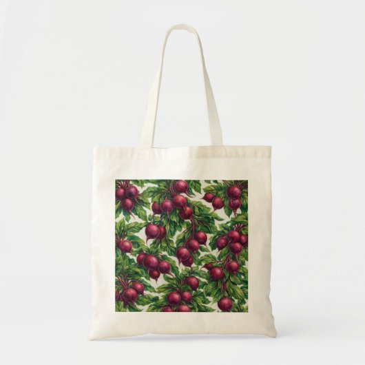Wasserfarben-Rote-Beete-Botanisches-Gemüse-Muster Tragetasche (Vorne)