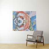 Wasserfarben - Roter Panda Wandteppich (Beispiel (Horizontal))