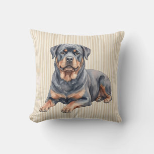 Wasserfarben-Rottweiler-Hund-Wurfkissenbezug Kissen
