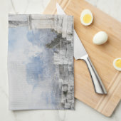 Wasserfarben Ruinen antiker Gebiete in Athen, Grie Geschirrtuch (Viertel Falte)