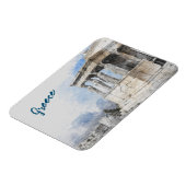 Wasserfarben Ruinen antiker Gebiete in Athen, Grie Magnet (Linke Seite)