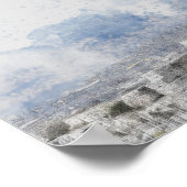 Wasserfarben Ruinen antiker Gebiete in Athen, Grie Poster (Ecke)