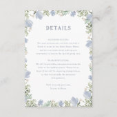 Wasserfarben, rustikale Hochzeitseinlage Begleitkarte (Vorderseite)