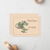 Wasserfarben Rustikales Wasser kann Ihnen danken K Mitteilungskarte (Vorderseite/Rückseite Beispiel)