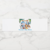 Wasserfarben Safari Tiere Kinderdusche Wasserflaschenetikett (Einzelnes Label)