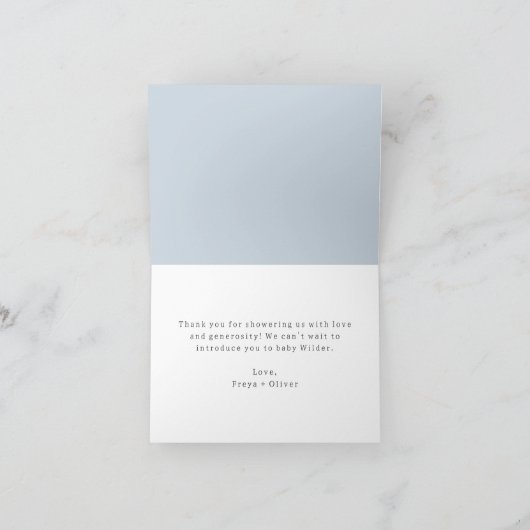 Wasserfarben Sailboat Kinderdusche Danke (Innenseite)