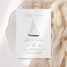 Wasserfarben Sailboat Kinderdusche Einladung