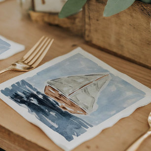 Wasserfarben Sailboat Kinderdusche Serviette