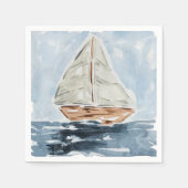 Wasserfarben Sailboat Kinderdusche Serviette (Vorderseite)