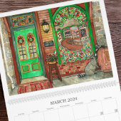 Wasserfarben Saisonvorführungen jedes Jahr Kunst Kalender