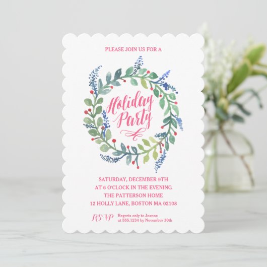 Wasserfarben-Sammlung Einladung (Stehend Vorderseite)