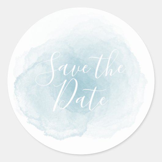 Wasserfarben-Save the Date-Aufkleber Runder Aufkleber (Vorderseite)