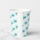 Wasserfarben-Schildkrötendusche Pappbecher (Rechts)