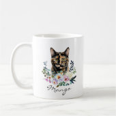 Wasserfarben-Schildpattkatze Kaffeetasse (Links)