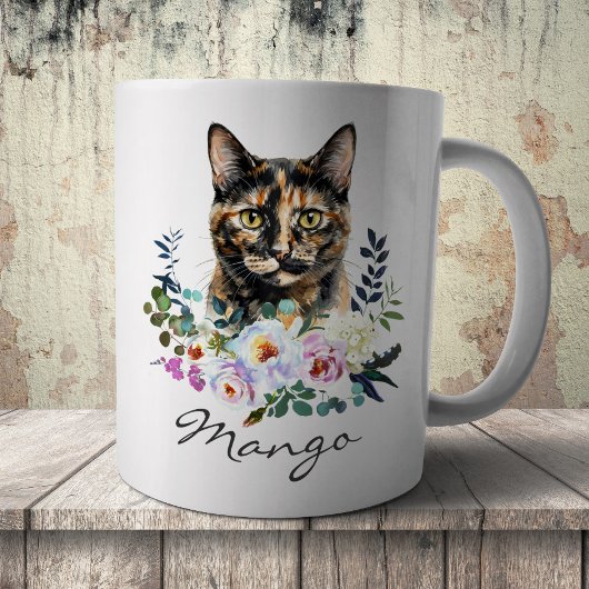 Wasserfarben-Schildpattkatze Kaffeetasse