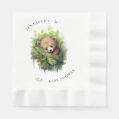 Wasserfarben Schlafbärendusche Serviette (Vorderseite)