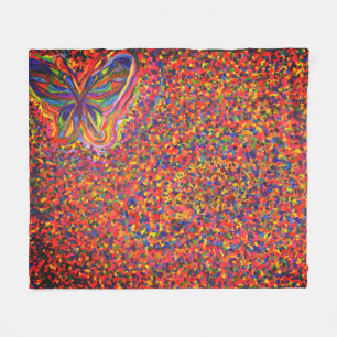 Wasserfarben-Schmetterling-Decke Fleecedecke