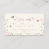 Wasserfarben-Schmetterling-Kinderdusche Windelwind Begleitkarte (Vorderseite)