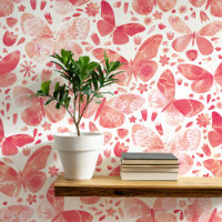 Wasserfarben Schmetterling Koralle Rosa Kunst