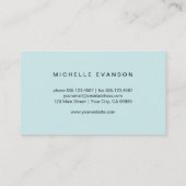 Wasserfarben-Schmetterling-Logo-Minze Grün Visitenkarte (Rückseite)