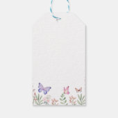 Wasserfarben-Schmetterlinge Kinderdusche Gefallen Geschenkanhänger (Rückseite)