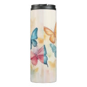 Wasserfarben-Schmetterlinge Thermosbecher (Rückseite)