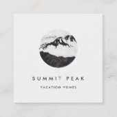 Wasserfarben-Schneeberg-Logo Quadratische Visitenkarte (Vorderseite)