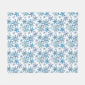 Wasserfarben-Schneeflocken-Muster Fleecedecke (Vorderseite (Horizontal))