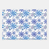 Wasserfarben-Schneeflocken-Muster Geschenkpapier Set (Vorderseite 2)