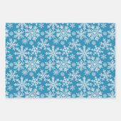 Wasserfarben-Schneeflocken-Muster Geschenkpapier Set (Vorderseite 3)