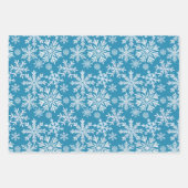 Wasserfarben-Schneeflocken-Muster Geschenkpapier Set (Vorderseite)
