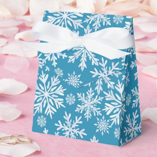 Wasserfarben-Schneeflocken-Muster Geschenkschachtel (Hochzeit)
