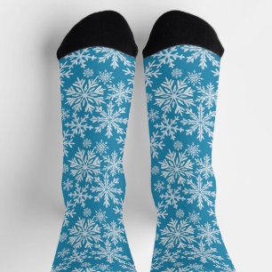 Wasserfarben-Schneeflocken-Muster Socken
