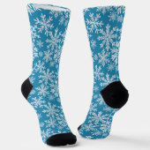 Wasserfarben-Schneeflocken-Muster Socken (Gewinkelt)