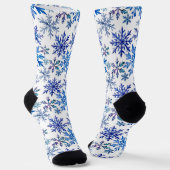 Wasserfarben-Schneeflocken-Muster Socken (Gewinkelt)