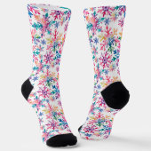 Wasserfarben-Schneeflocken-Muster Socken (Gewinkelt)