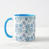 Wasserfarben-Schneeflocken-Muster Tasse (Links)