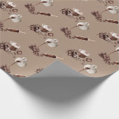 Wasserfarben-Schokoladenmuster Geschenkpapier (Ecke)