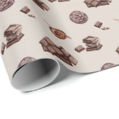 Wasserfarben-Schokoladenmuster Geschenkpapier (Rolleneckpunkt)