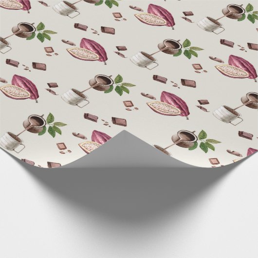 Wasserfarben-Schokoladenmuster Geschenkpapier (Ecke)