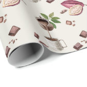 Wasserfarben-Schokoladenmuster Geschenkpapier (Rolleneckpunkt)