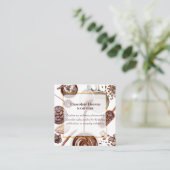 Wasserfarben-Schokoladenmuster Quadratische Visitenkarte (Stehend Vorderseite)