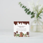 Wasserfarben-Schokoladenmuster Quadratische Visitenkarte (Stehend Vorderseite)