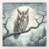 Wasserfarben-Schrei Glasuntersetzer (Vorderseite)