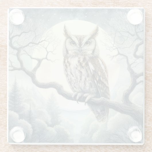 Wasserfarben-Schrei Glasuntersetzer (Rückseite)